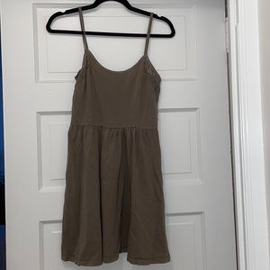 Green spaghetti strap dress